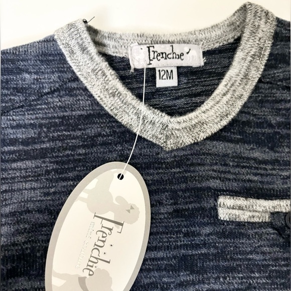 Frenchie Mini Couture long sleeve multi color shirt size 12 mo new - Picture 2 of 2